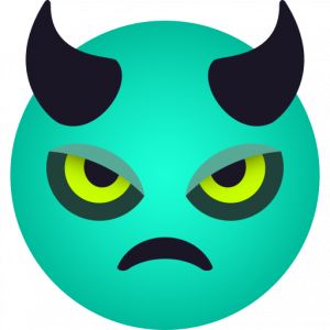 Angry face with horns