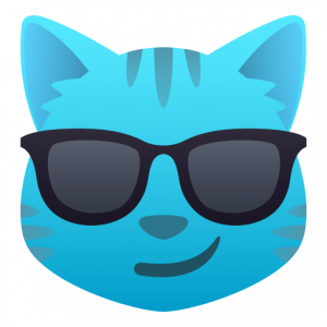 Cat face with sunglasses 
