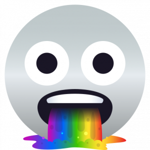Face vomiting rainbows 