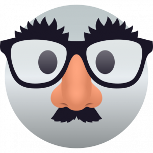 Face with funny nose and glasses 
