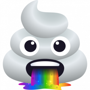 Poo vomiting rainbows 