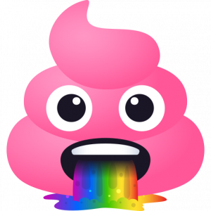 Poo vomiting rainbows 