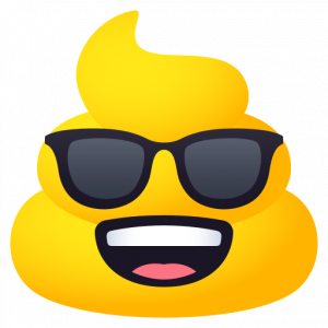 Poo with sunglasses