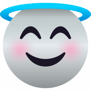 Smiling face with halo 