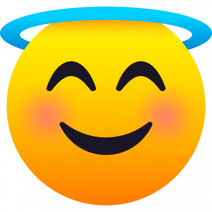 Smiling face with halo 