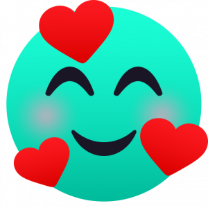 Smiling face with hearts 