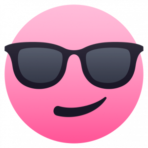 Smiling face with sunglasses 