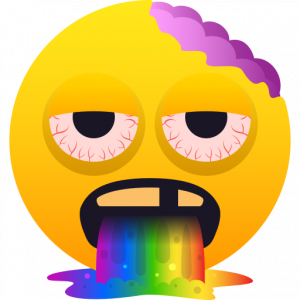Zombie vomiting rainbows 