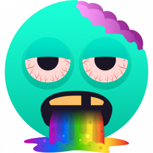 Zombie vomiting rainbows 