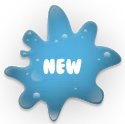 New Blue Splatter Image